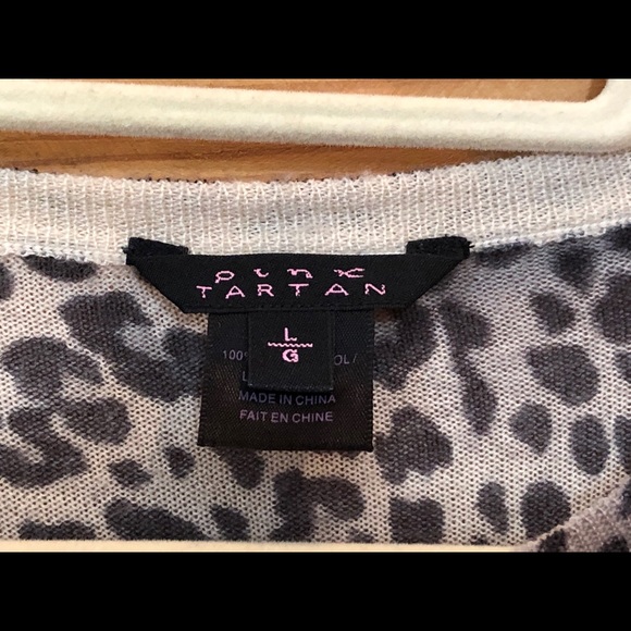 Leopard print short-sleeve sweater Merino wool - Picture 5 of 5